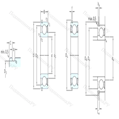Подшипник шариковый радиальный 6207-2ZNR