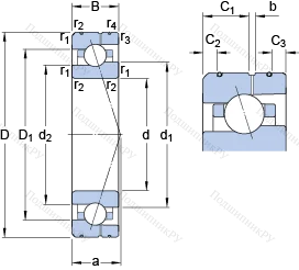 Подшипник 7005 CE/HCP 4AL
