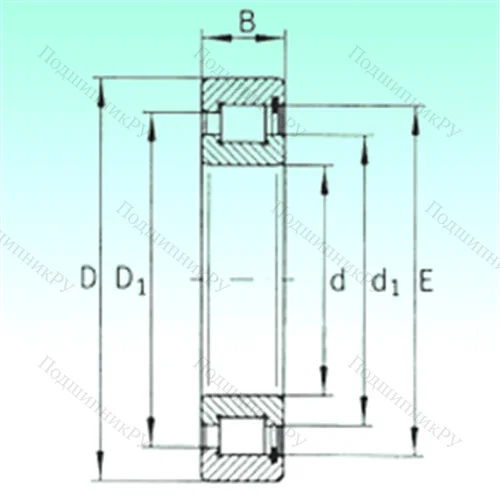 Подшипник роликовый радиальный SL 182212 от производителя  NBS