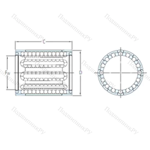 Подшипник шариковый линейный LBBR 16/HV 6