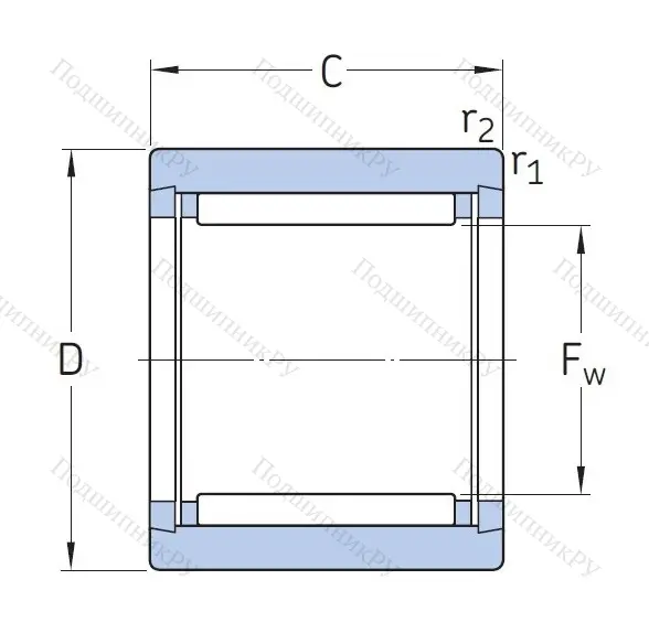Игольчатый подшипник NK 10/12 TN