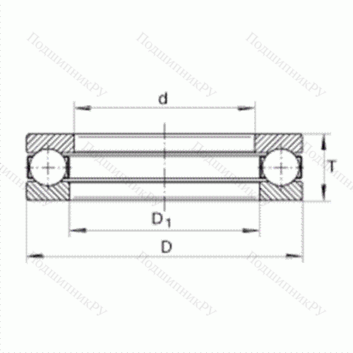 Подшипник шариковый упорный HW 7/8
