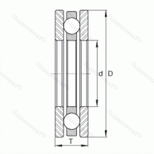 Подшипник шариковый упорный EW 1-3/8