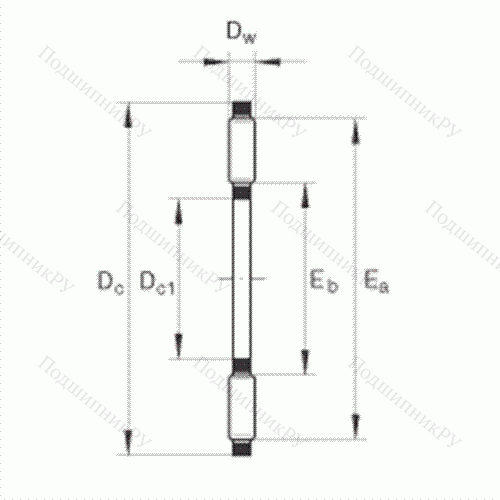 Подшипник роликовый упорный игольчатый AXK 5070