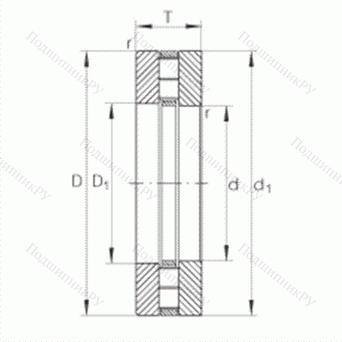 Подшипник роликовый упорный 89315-TV