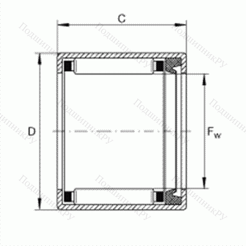 Подшипник роликовый игольчатый с одним наружным штампованным кольцом SCH 79-P