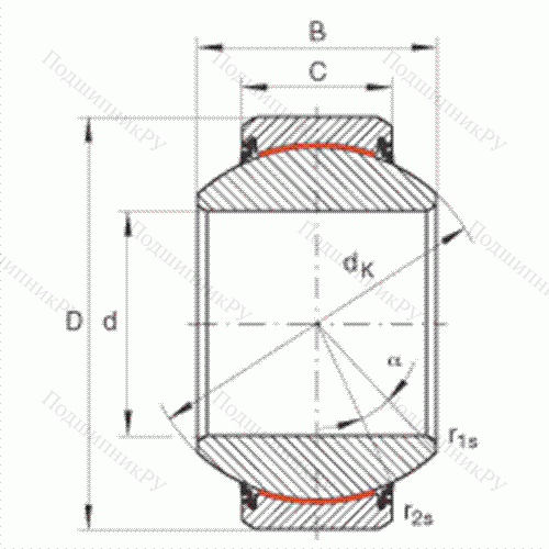 Подшипник шарнирный GE 80-FW-2RS